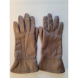 Fownes Leather Gloves 7.5 Brown Tan